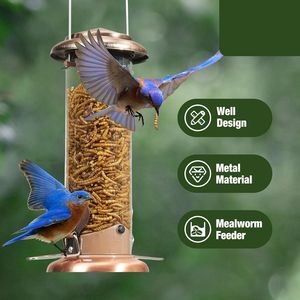 Ama-zon الأكثر مبيعاً في الهواء الطلق محمولة للرجل المسن أوتوماتيكي مقاوم للسنجاب معلق معدني للطيور البرية المغذي لإطعام الديدان - Product Image 2