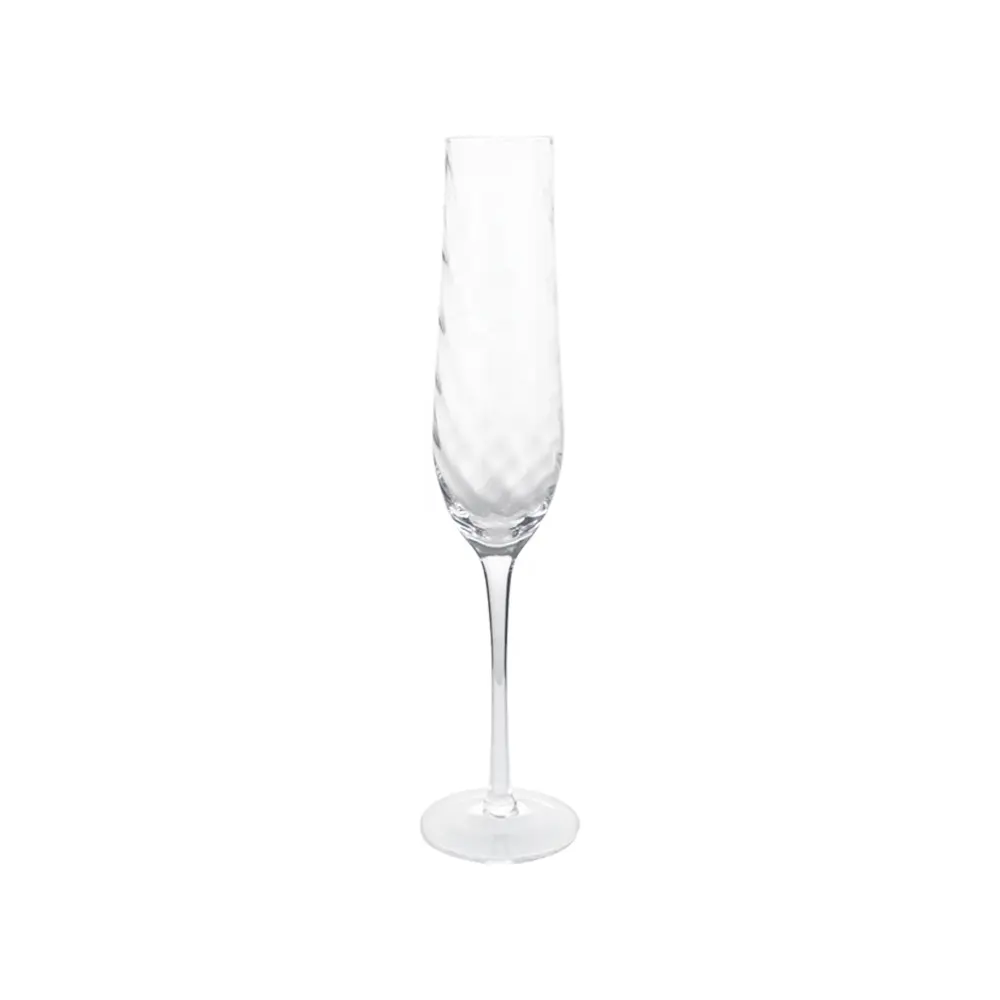 Bar del ristorante della tazza della bolla d'aria della tazza di Champagne ondulata trasparente di vetro senza piombo