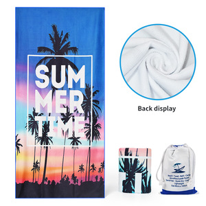 Serviette de <span class=keywords><strong>plage</strong></span> en microfibre à séchage rapide et anti-sable 80*160cm, serviette de <span class=keywords><strong>plage</strong></span> en microfibre imprimée, logo personnalisé - Product Image 5