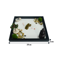 Mini kit jardin sable zen avec pierre fleur arbre pavillon yoga accessoires méditation jardin zen pour adulte bureau vente en gros