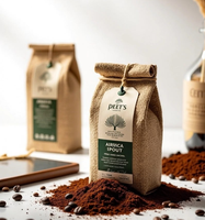 Sac à café avec valve personnalisé 250G 500G 1000G Emballage de café écologique et durable