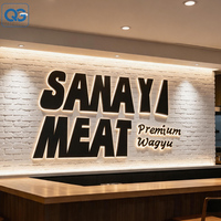 Enseigne murale de réception pour salon de beauté, lettres 3D en acrylique personnalisées rétroéclairées par LED, logo de marque intérieur pour l'aménagement de salon