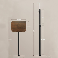 Support de lecture au sol en métal et MDF réglable en hauteur, support de livre relevable, grande étagère de bureau, support de dessin, support pour tablette PC