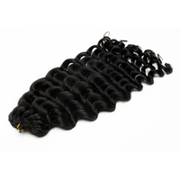 Extensions au crochet en cheveux humains vietnamiens Ghair, 14-24 pouces, sans nœuds, pré-séparées, ondulations profondes lâches, double trame machine
