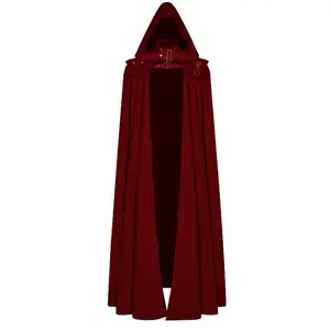 Medieval Hooded Coat Gothic Cape Long Trench Halloween Devil Witch Death Cloak