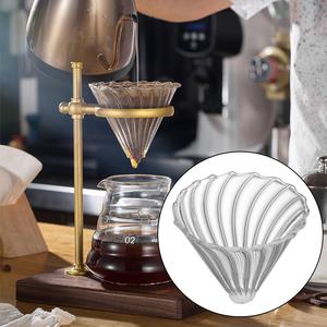 Portatile 1-4 tazza tazza singola caffettiera per gocciolatore di caffè ceramica filtro per caffè Set di coni per uso cucina vetro borosilicato - Product Image 1