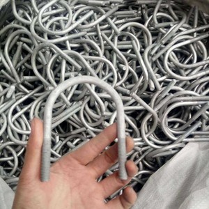 U-bolts Hot-dip Galvanized Carbon Steel Metric M6 To M36 Pipe Clamps Customizable For Industrial Use - Product Image 1