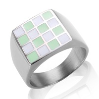 Bague de fiançailles classique en acier inoxydable style doux avec placage argent/or 18 carats, design en forme d'aile de petite taille - Future Angel