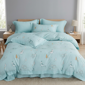 Ensemble de housse de couette moderne de style américain personnalisé avec kit 4 pièces écologique toutes saisons, toucher doux et frais, 600+ fils au pouce carré - Product Image 2