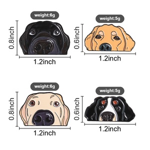 Pin de esmalte con cabeza de perro de dibujos animados, distintas razas caninas, insignia para solapa, decoración para ropa y mochila, adorno - Product Image 6