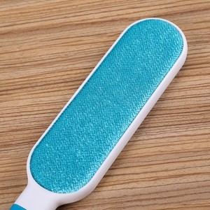 Brosse anti-poussière pour vêtements, éliminateur de poils d'animaux, portable, électrostatique, double face, gris et bleu - Product Image 4