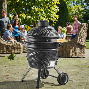 <span class=keywords><strong>Asador</strong></span> de porcelana <span class=keywords><strong>pequeño</strong></span> moderno de 13 pulgadas, parrilla de barbacoa Kamado para interior/exterior, hierro plegable de carbón, suministros de jardín para acampar, eléctrico - Product Image 4