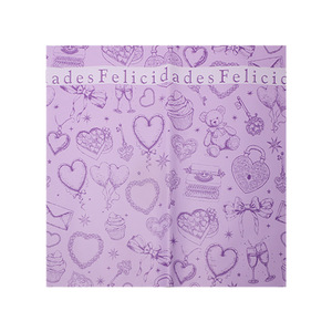 Papier d'emballage cadeau recyclable Xi Hua Nong Bear Spanish Flower, motif ours mignon de dessin animé, imprimé à l'encre, 57x57cm, pour anniversaire - Product Image 6