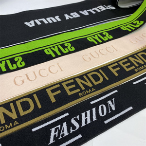 Nhà Máy Tùy Chỉnh Riêng Của Bạn Phòng Tập Thể Dục Logo Thiết Kế Thân Thiện Với Môi Jacquard Dệt Đàn Hồi Ban Nhạc Cho Quần Và Thể Thao - Product Image 1