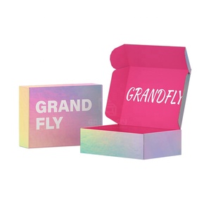 תיבות אריזה של מטוסים שחורים מותאמים אישית עם לוגו צבע מתקפל תיבת משלוח מתנה גלי קרטון גלי תיבת דואר - Product Image 2