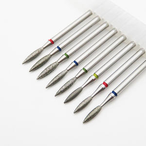 Puntige vlamvormige diamant nagelboor bit nagelriem polijstmiddel carbide freesgereedschap voor manicure - Product Image 2