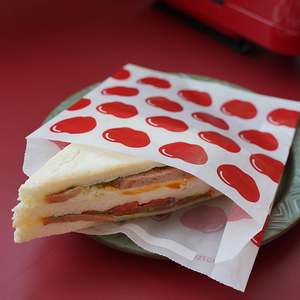 Sac en papier pour la livraison de nourriture, conception de logo personnalisée, sandwich aux biscuits, restauration rapide, emballage alimentaire, sac en papier glassine - Product Image 3