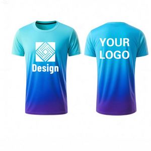 T-shirt personnalisé en polyester à séchage rapide, impression sur mesure, service OEM ODM, respirant, léger, vêtements de sport pour la salle de gym - Product Image 6