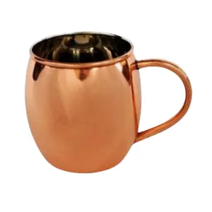 Taza de Julep de Metal de vidrio para servir agua potable altamente duradera Tazas de cobre puro Diseño clásico Utensilios de cocina Taza de cobre