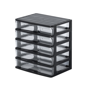 Organizador de escritorio para oficina, artículos de papelería, suministros de oficina, cajones de almacenamiento de plástico antiguo apilables - Product Image 1