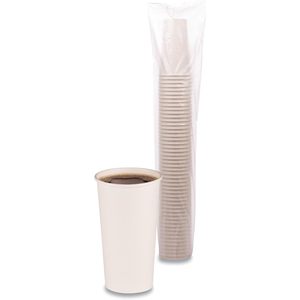 Gobelets jetables blancs pour boissons chaudes Boardwalk 20 oz, 12 gobelets/étui, 50 étuis/carton, 50/carton - Product Image 2