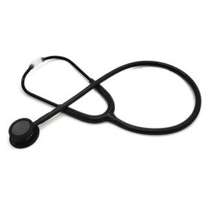 Stéthoscope médical New Asia, noir, acier inoxydable, diaphragme HM-400PDH, manuel pour médecins - Product Image 1