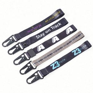 Wholesale Eco-friendly <b>Polyester</b> Keychain <b>Lanyard</b> with Hook Silk Screen Printing Custom Logo Short Durable Cost Effective - Product Image 4