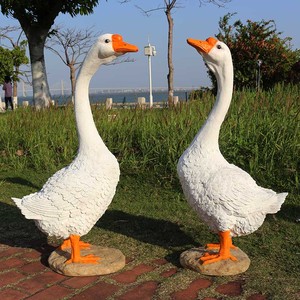 Customizable Joyful Porch Goose Statue Cygnus Big Resin <strong>Garden</strong> Lawn Yard DecorSculptureHigh Figurine <strong>Duck</strong> Indoor and Outdoor - Product Image 2