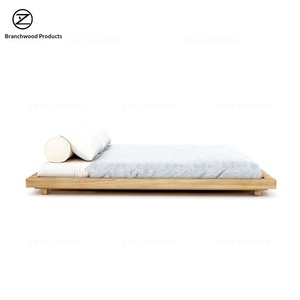 Cabecera de Cama de Madera de Roble Macizo, Estilo Japonés Nórdico, Tatami Moderno Minimalista, Hecha a Medida, para Hotel, Casa de Huéspedes, Loft, Cama Baja - Product Image 1