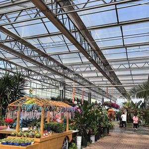 Invernadero agrícola grande de vidrio templado multitramo para exhibición de cría de semillas Restaurantes ecológicos Cultivo de <span class=keywords><strong>verduras</strong></span> - Product Image 2
