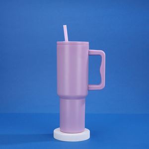 Mug de voyage H4.0 avec poignée, 40oz, double paroi isolée, couvercle, paille, antidérapant, personnalisable ODM - Product Image 2