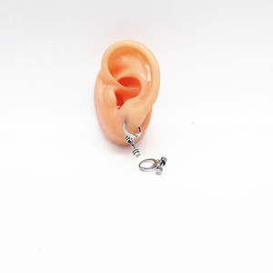 Boucles d'oreilles en forme d'haltères yunnique, en acier inoxydable, bijoux de fitness unisexes, cadeau, design géométrique GZYE-EC0002 - Product Image 4