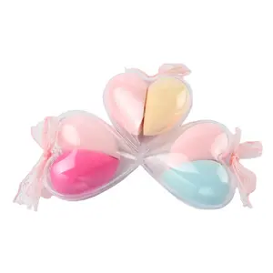 Nhà máy trực tiếp chất lượng hàng đầu hình trái tim sợi nhỏ vẻ đẹp make up Sponge Puff trang điểm Foundation Sponge