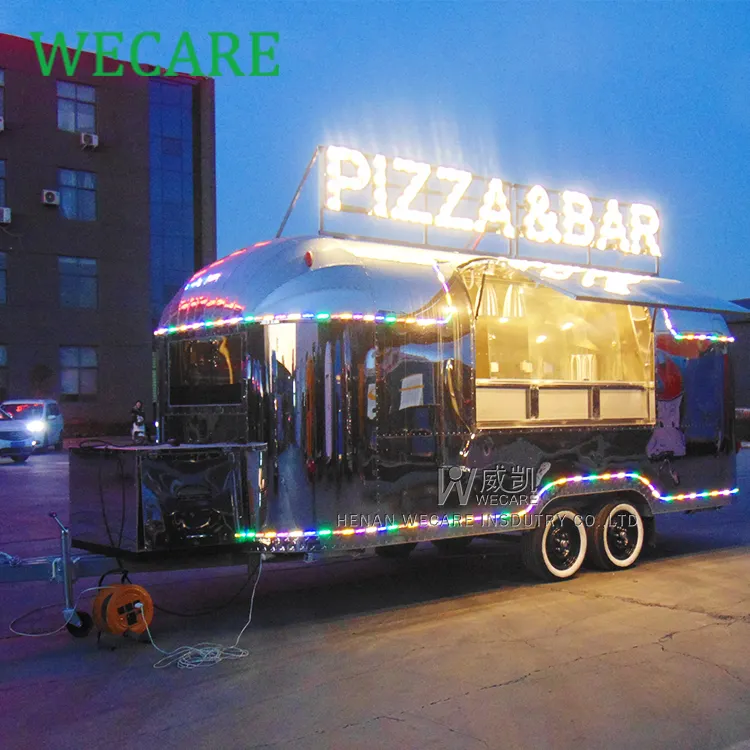 WECARE sandwich waffle BBQ mobile food trailer truck with CE