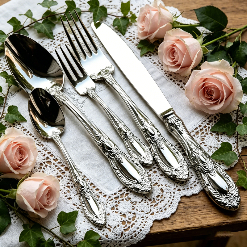 30pcs Stainless Steel Tableware Gold Flatware