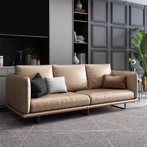 Bộ ghế sofa mới về, nội thất sofa góc, sofa văn phòng, sofa da màu cam hiện đại - Product Image 3