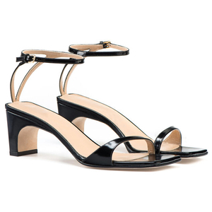 Sandalias de tacón alto con punta cuadrada para mujer, zapatos de tacón <span class=keywords><strong>bajo</strong></span> con correa en el tobillo para fiesta de verano, talla grande, novedad de 2022 - Product Image 2