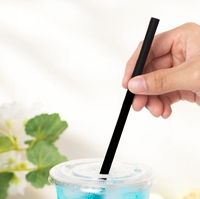 Pailles jetables en plastique PLA biodégradables enveloppées individuellement Boba buvant du thé à bulles Smoothie Milkshake pour le camping