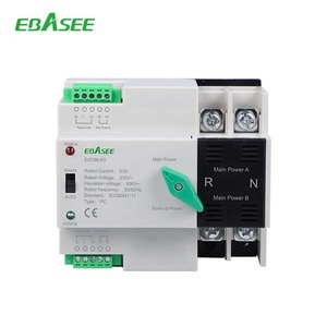 Interruptor de Transferencia Automática (ATS) Trifásico de CA/CC, Controlador Manual de Doble Alimentación, Generador, Cambio <span class=keywords><strong>Automático</strong></span>, <span class=keywords><strong>25A</strong></span> - Product Image 5