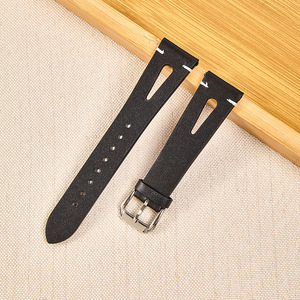 Correa de <span class=keywords><strong>reloj</strong></span> de cuero genuino con diseño hueco en forma de V, correa delgada y cónica, pulsera elegante y lujosa para <span class=keywords><strong>mujer</strong></span>, compatible - Product Image 4