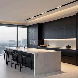 Îlot central de cuisine en bois, meuble de rangement pour cuisine - Product Image 1