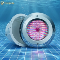 Lampe de piscine PAR56 en acier inoxydable étanche IP68 12V AC, télécommande, multicolore RGB, éclairage LED immergé encastré pour piscine