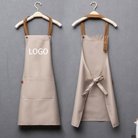 Tablier de Serveur Imperméable Personnalisé avec Logo, pour Chef, Boulanger, Barbier, Lavable en Machine, avec Poche, pour Adulte