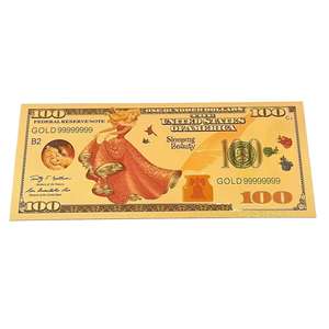 11 <span class=keywords><strong>billets</strong></span> <span class=keywords><strong>de</strong></span> <span class=keywords><strong>banque</strong></span> en feuille d'or <span class=keywords><strong>de</strong></span> la série Princesse Américaine, très demandés, pour collection et souvenir - Product Image 5