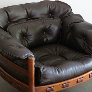 Fauteuil Vintage Nordique de Luxe Léger en Bois Massif pour Salon, Salle de Thé, Chaise de Designer, Chaise Simple, Chaise de Chasse - Product Image 4
