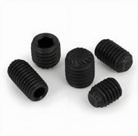 Vis sans tête hexagonale moletée à pointe conique en acier au carbone noir oxydé DIN916K, classe 10.9 et 12.9, système de mesure métrique