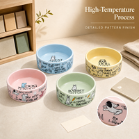 Bol à nourriture pour animaux de compagnie personnalisé et coloré, bol d'alimentation pour chien, chat, lapin avec un imprimé animal mignon pour les fournitures pour animaux de compagnie à domicile