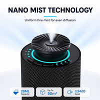 Diffuseur d'arômes pour voiture et maison, 20 ml, sans eau, machine à parfum Bluetooth, nébuliseur de parfum à fine brume, fonctionnement silencieux, minuterie intelligente