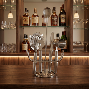 Ensemble d'outils de bar classiques en acier inoxydable écologiques, kit professionnel de préparation de cocktails pour bars à domicile, restaurants, hôtels, traiteurs Mayur - Product Image 4