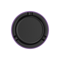 Cendrier de voiture de luxe Vagrinders en aluminium, portable, moderne, noir/argent, avec tapis antidérapant, modèle personnalisé pour restaurant de cigares